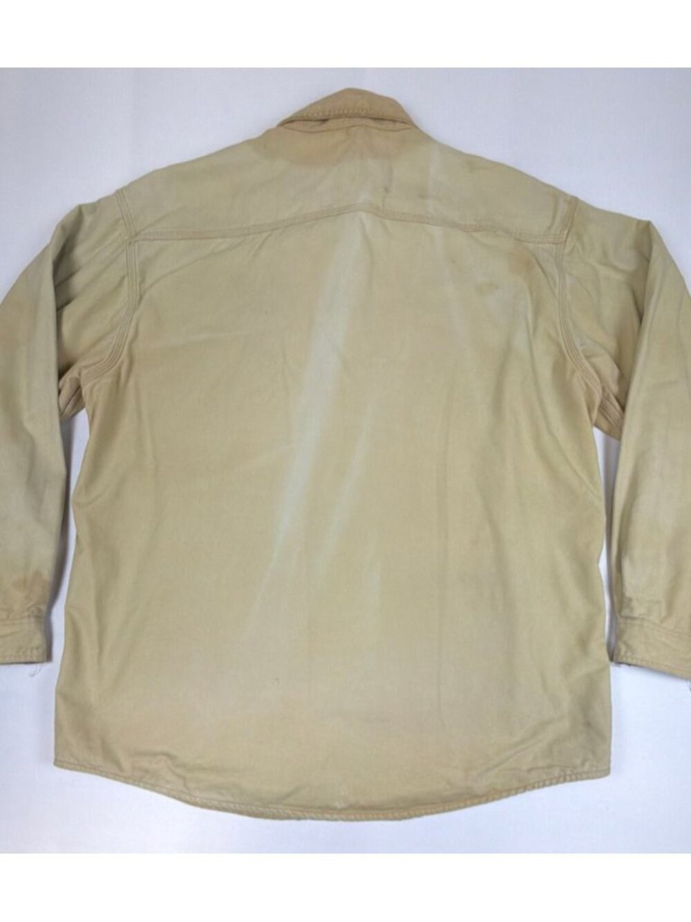 Carhartt Men XL Tall Sandstone Canvas Plaid Lined Shirt Jacket Tan S96SRW - Picture 3 of 11